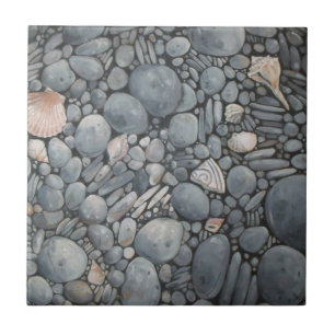 Carreau Pierres de plage Coques Galets Rochers Peinture Ar