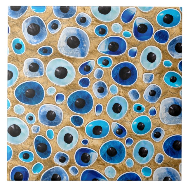Carreau Pierres sourdes du Motif de l'oeil sur or (Devant)