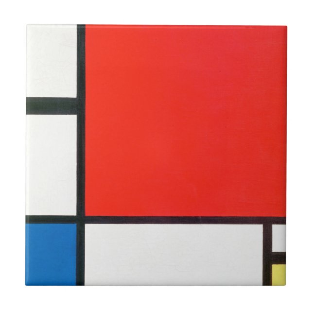 Carreau Piet Mondrian Composition With Red (Devant)