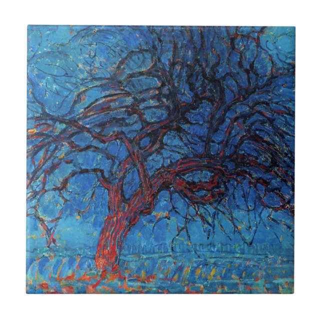 Carreau Piet Mondrian, Soirée : Arbre Rouge (Devant)