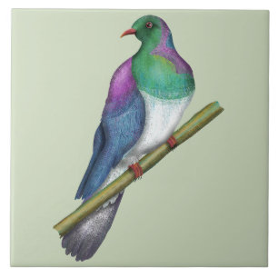 Carreau Pigeon de Kereru Wood
