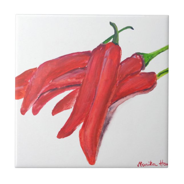 Carreau Piments piment chauds rouges (Devant)