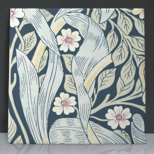 Carreau Pimpernel sans soudure 9 sur 12 bleu pâle jaune