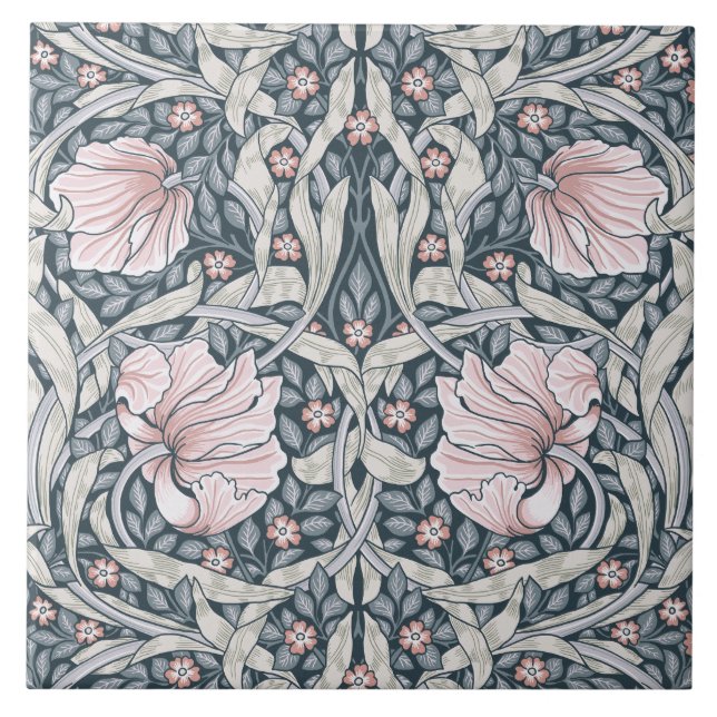 Carreau pimpernel William Morris, Peach Fuzz, Art nouveau (Devant)