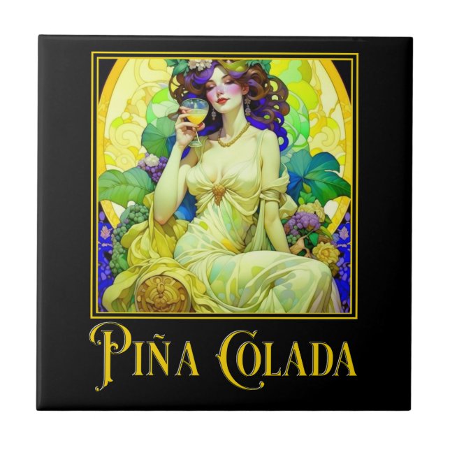 Carreau Pina Colada Art Nouveau (Devant)