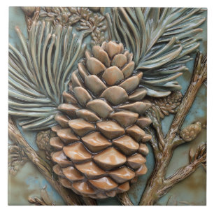Carreau Pinecone & Folithe Faux Relief