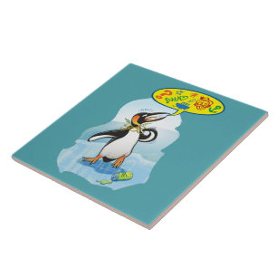 Carreau Pingouin de roi désespéré indiquant de mauvais