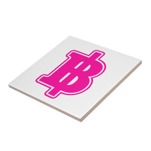 Carreau PINK BAHT SIGNER ฿ Thai Devise ฿