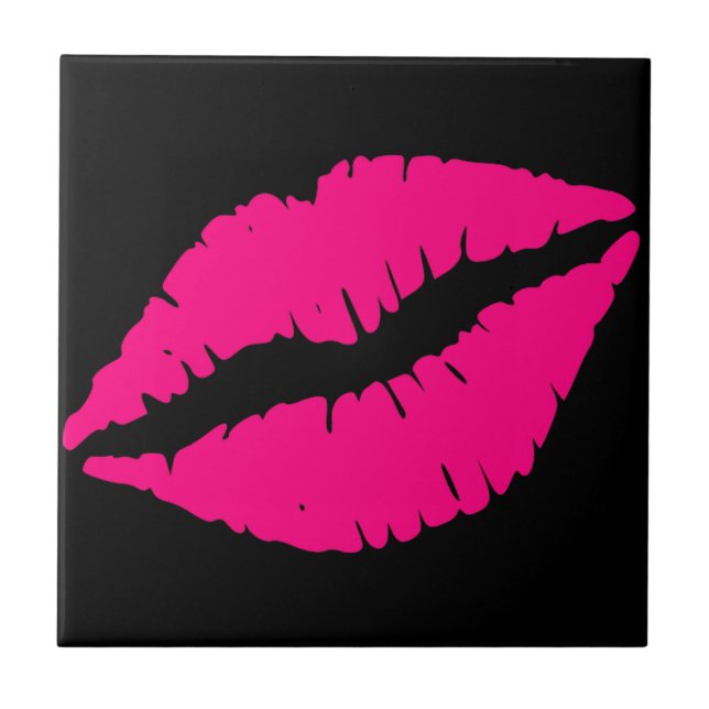 Carreau Pink lipstick baiser pop art (Devant)