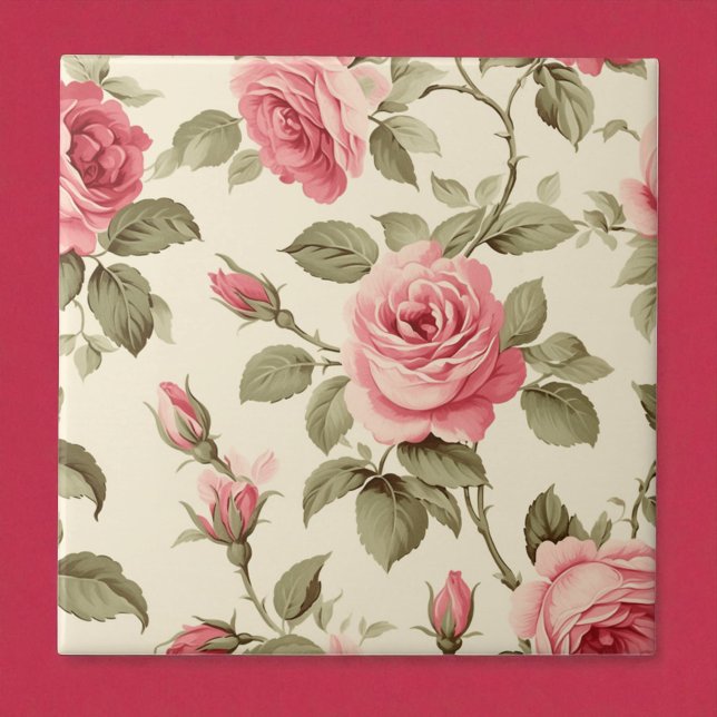 Carreau Pink Petal Peach Blossom Elegance (Créateur téléchargé)