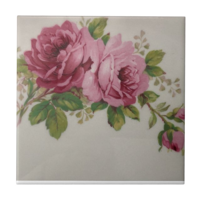 Carreau Pink Rose elegance Ceramic Tile (Devant)