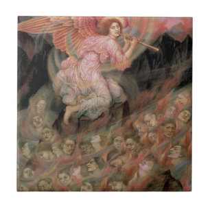 Carreau Piping Angel aux âmes en enfer par Evelyn De Morga
