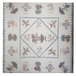 Carreau Piquez dans la "broderie Perse", c.1800 (appliqué,