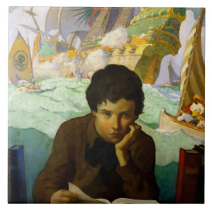 Carreau "Pirate Dreams" par NC Wyeth