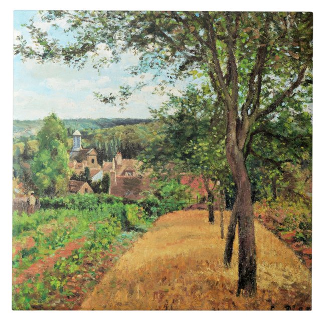 Carreau Pissarro - Orchards de Louveciennes, art (Devant)