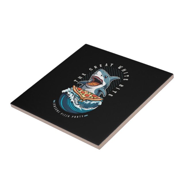 Carreau Pizza pour manger des requins | Le Grand Bite Blan (Côté)