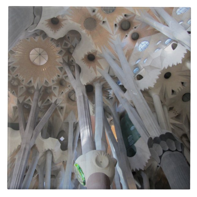Carreau Plafond et colonnes de Sagrada Família (Devant)
