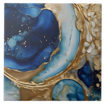 Plage Abstraite Gold-Navy