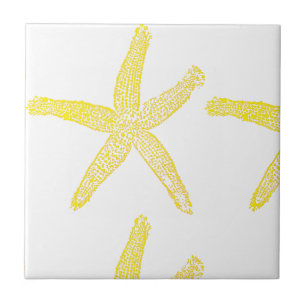 Carreau Plage de poisson jaune blanc coloré cadeau lumineu