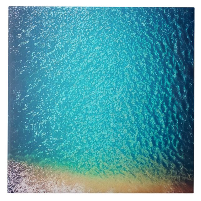 Carreau plage de sable bleu orange (Devant)