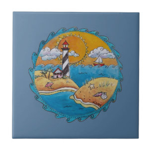 Carreau Plage d'été amusant soleil bord de mer côte