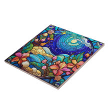 Plage et vagues Vitraux