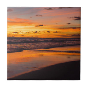 Carreau Plage Sunset Ocean Vue Orange Jaune