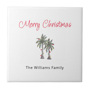 Carreau Plage Tropical Joyeux Palm Trees