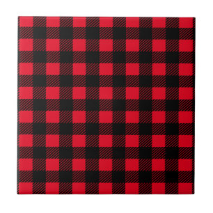 Carreau Plaid de Buffalo rouge et noir