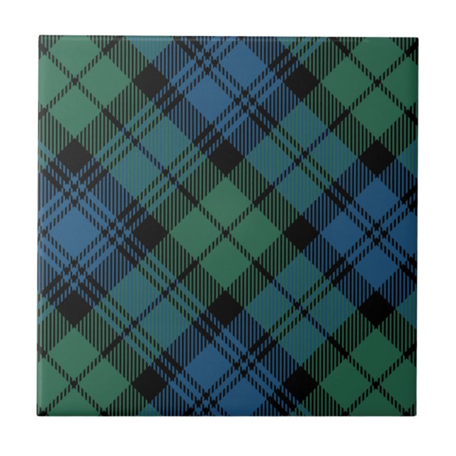 Carreau Plaid Green Rustic Farmhouse Campbell Tartan (Devant)