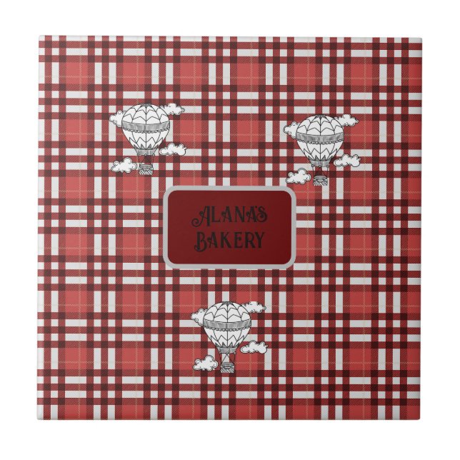 Carreau Plaid rouge et blanc (Devant)