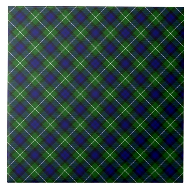 Carreau Plaid vert bleu Lamont tartan (Devant)
