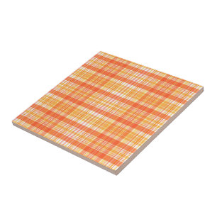 Carreau Plaids jaunes oranges Country