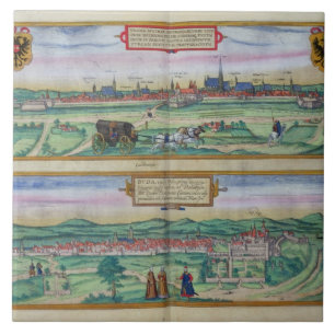 Carreau Plan de ville de Vienne et de Buda, de 'Civitates