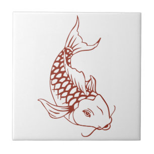 Carreau Plan du poisson de Koi