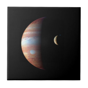 Carreau PLANÈTE JUPITER ET SON ~ VOLCANIQUE de la LUNE E/