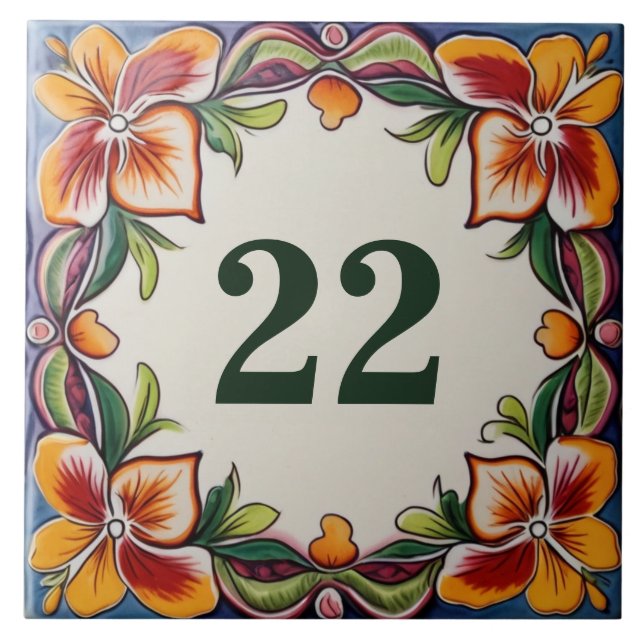 Carreau Plaque d'affichage Hawaiian Fleurs (Devant)