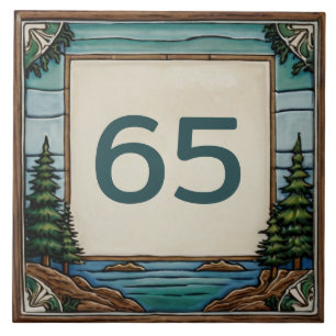 Carreau Plaque d'affichage sur mesure Lakehouse Numéro de 