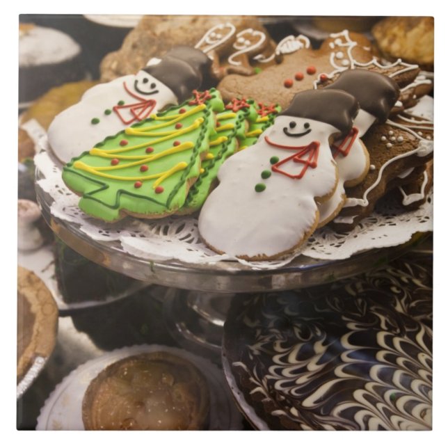 Carreau Plaque de cookies de Noël frais (Devant)
