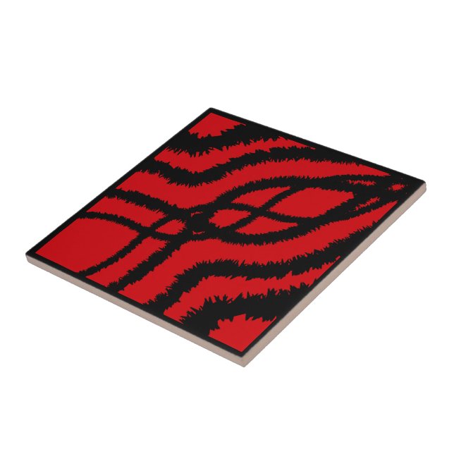 Carreau Plaque de peinture découpée Lignes en miroir noir  (Côté)