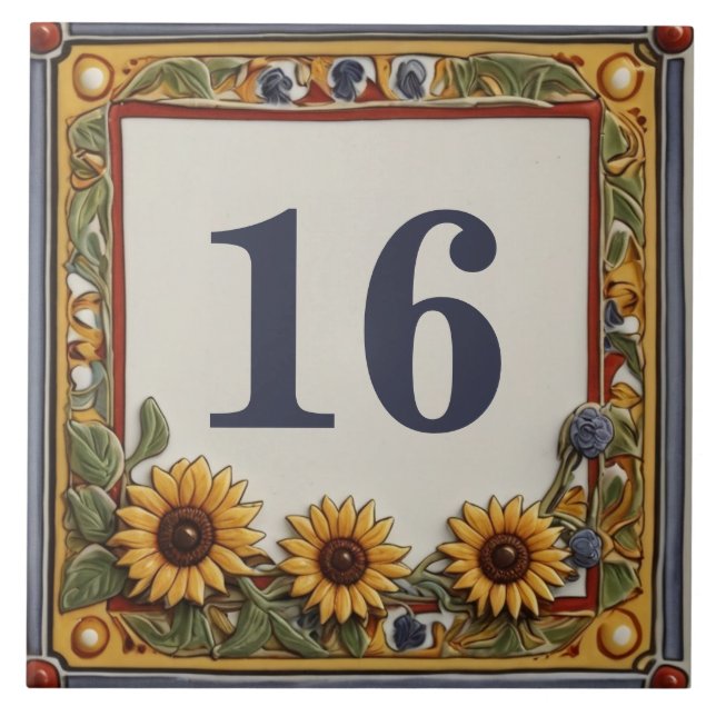 Carreau Plaque d'indication du numéro de la maison personn (Devant)