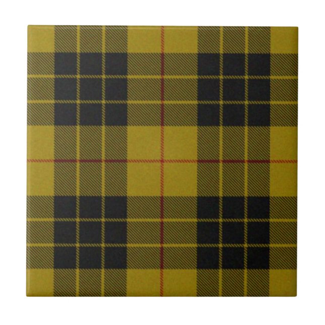 Carreau Plaque noire jaune tartan MacLeod (Devant)