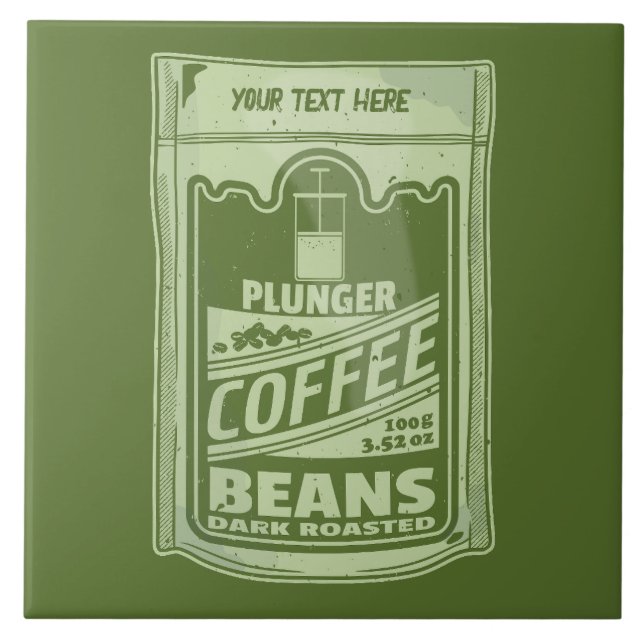 Carreau Plongeur café pop art emballage alimentaire illust (Devant)