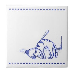 Carreau Plongeur Rubbing Kitty Chat Salle de bain Toile Lo