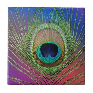 Carreau Plume de queue d'un paon