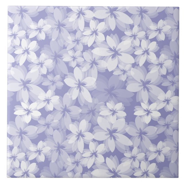 Carreau Plutôt Violet Lilac Floral (Devant)
