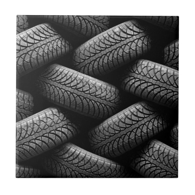 Carreau Pneus de voiture noir (Devant)