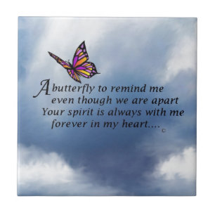 Carreau Poème commémoratif papillon