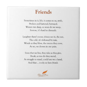 Carreau Poème d'amis