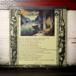 Carreau Poème d'art Peinture de bateau sur l'eau